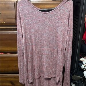 ZELOS Women's Heathered Pink Sweatshirt